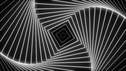 Animated hypnotic tunnel. Digital seamless loop animation. Neon radio wave .. Stock Footage 331653731