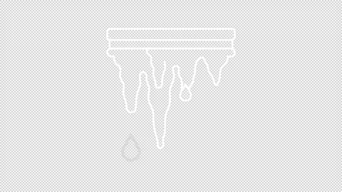 Animated icicles white line icon Stock Footage 320223261