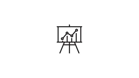Animated Icon business presentation chart Stock Footage 254126394