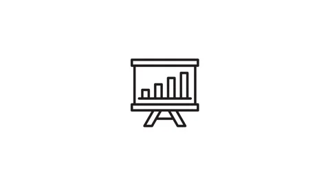 Animated Icon data presentation bar chart 스톡 동영상 254126447