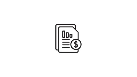 Animated Icon finance documents data taxes template 스톡 동영상 254126426