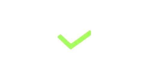 An animated icon of a green checkmark isolated on a white screen. Stock Footage 285079573