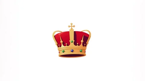 An animated icon of a lavish crown. isolated crown on a white background Stock Footage 285330254