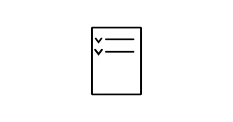 Animated Icon of the list with text and check marks isolated on white background Stock Footage 241370119