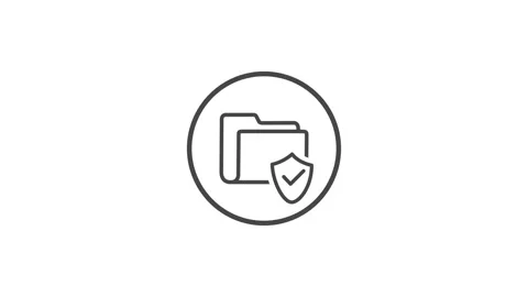 An animated icon for protecting Stock Footage 327347993
