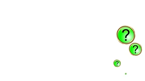 Animated icon with a question mark on a white and transparent background. Stock Footage 149436834