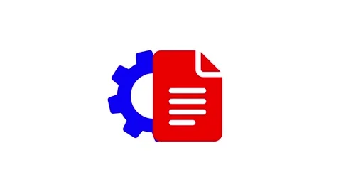 Animated icon representing settings document or configuration file processi.. Stock Footage 329145180