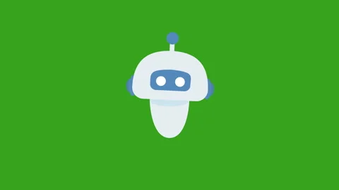 Animated Icon of a Robot Assistant. Ideal for Business, Technology, Company Stock Footage 255790232
