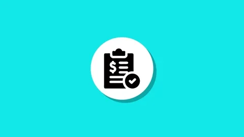 Animated icon showing successful payment or approved financial transaction .. Stock Footage 327762425