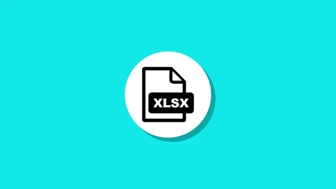 Animated icon of XLSX file appearing on turquoise background with shadow ef.. Stock Footage 329272795
