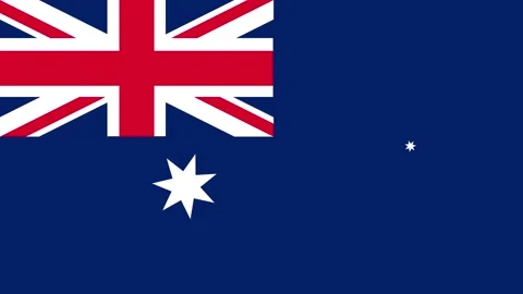 Animated illustration of Australian flag... | Stock Video | Pond5