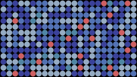 Animated illustration backgrounds - random color circles Vidéo 334944576