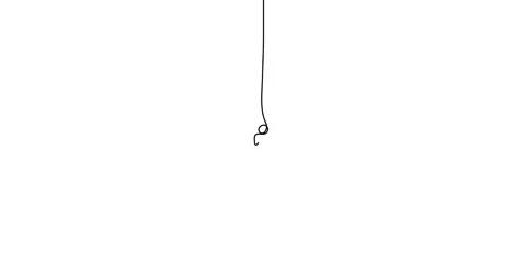 Animated illustration. Continuous one line of hanging ball with Christmas soc 動画素材 166348303
