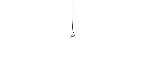 Animated illustration. Continuous one line of hanging ball with star. Hand-dr Stock Footage 166348305