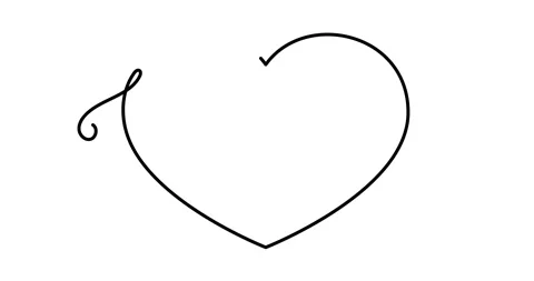 Animated illustration. Continuous one line heart and script cursive text amor Stock Footage 167825882