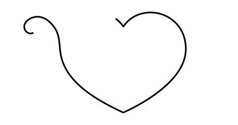 Animated illustration. Continuous one line heart and script cursive text love Stock Footage 167825886
