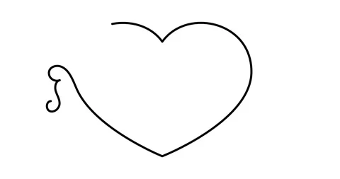 Animated illustration. Continuous one line heart and script cursive text amor Stock Footage 167825887
