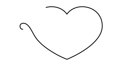 Animated illustration. Continuous one line heart and script cursive text lieb Stock Footage 167825888