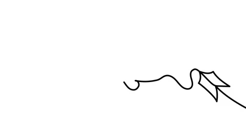 Animated illustration. Continuous one line abstract love symbol heart with ar Stock Footage 167825952