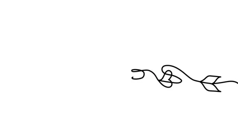 Animated illustration. Continuous one line heart and amor (love in Spanish) i 動画素材 167825955