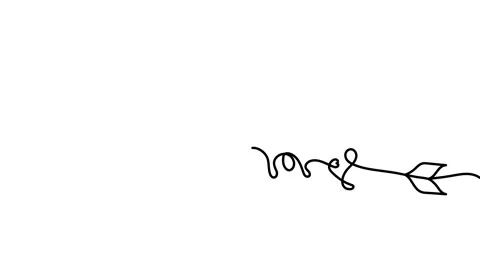 Animated illustration. Continuous one line heart and liebe (love in Deutsch)  Stock Footage 167825957