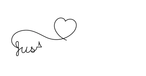 Animated illustration. Continuous One Line script cursive text Just you and m Stock Footage 168222824