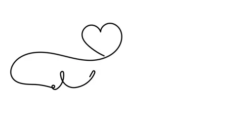 Animated illustration. Continuous One Line script cursive text I love you. Ha Stock Footage 168222825