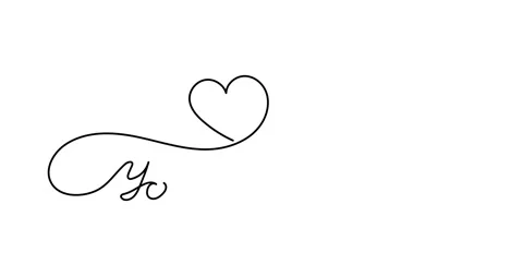 Animated illustration. Continuous One Line script cursive text you and me. Ha Stock Footage 168222831