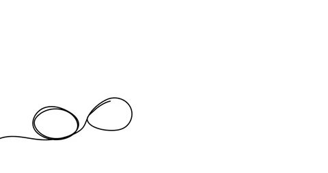 Animated illustration for Easter. Continuous One Line Easter bunny. Hand-draw 動画素材 170071838