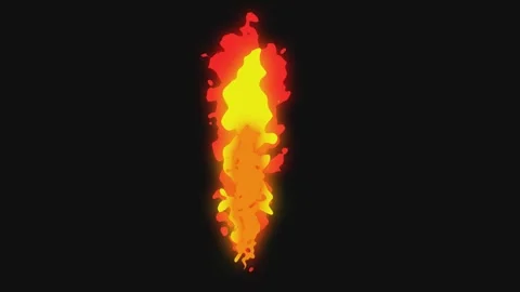 Animated illustration of fire. Stock Footage 263734871