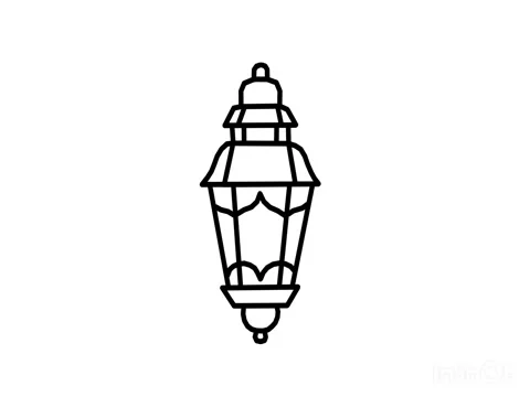 Animated illustration of an Islamic lantern Stock Footage 331785255