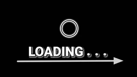 Animated illustration motion word loading with line arrow and spin circle Stock-Footage 231256061
