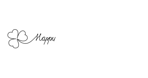 Animated illustration for Patrick's day. Continuous One Line script cursive t Stock Footage 168798737