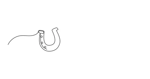 Animated illustration for Patrick's day. Continuous One Line script cursive t Stock Footage 168798778