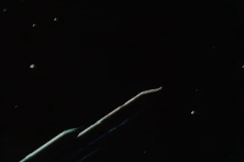 Animated illustration showing process of spacecraft launch in space - 1965 Stock Footage 112197125