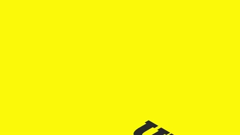 Animated illustration showing typographic steps into the future. Видео 158759640