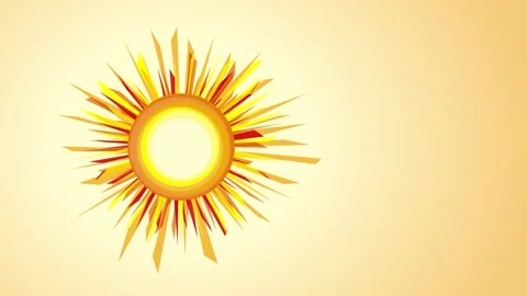 Animated illustration for template, summer concept. Abstract sun, sun rays .. Stock Footage 265160163