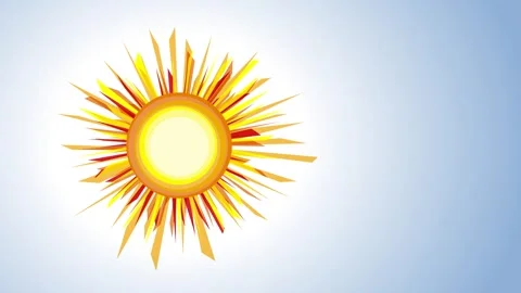 Animated illustration for template, summer concept. Abstract sun, sun rays .. Stock Footage 283531939