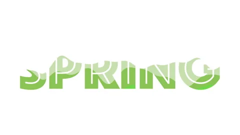 Animated illustration with text spring and color effects Stock Footage 336028581