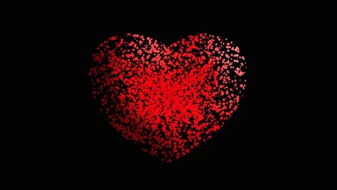 Animated image of the appearance of a red heart Stock-Footage 198294872