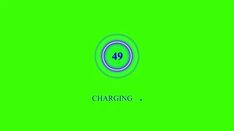Animated image of battery charging from 0 - 100. charger display. charging .. Stock Footage 303069609