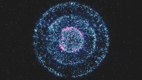 Animated image of a glowing cosmic sphere pulsating with energy Stock Footage 315169470