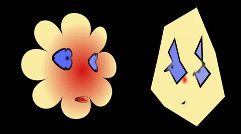 Animated image of two people talking. Video stock 18875006