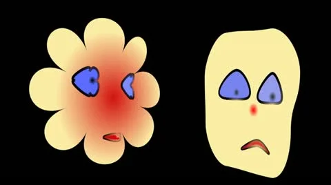 Animated image of two people talking. Video stock 20001742