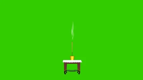 Animated Incense Offering Stand Stock Footage 278342218
