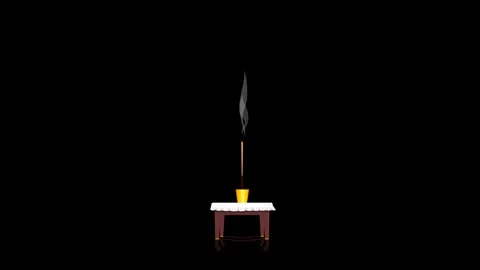 Animated Incense Offering Stand Stock Footage 278342225