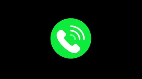 Animated incoming call icon with ringing effect. Video stock 304429309