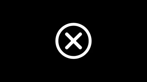 Animated incorrect and loading symbols appearing on black background Stock Footage 317244003