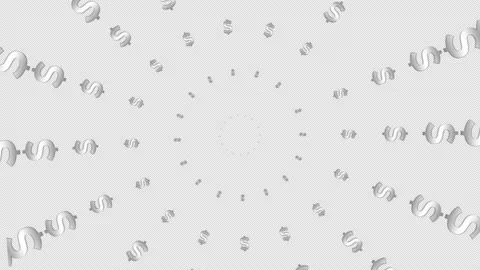 Animated increasing dollar circles from the center. Stock Footage 234794310