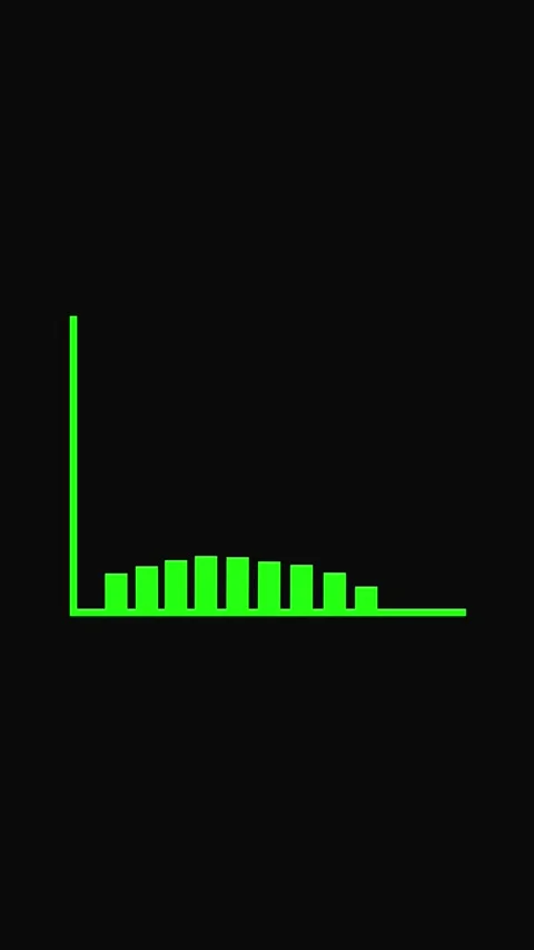 Animated increasing green bar graph chart vertical video loop perfect for p.. Stock Footage 321721731